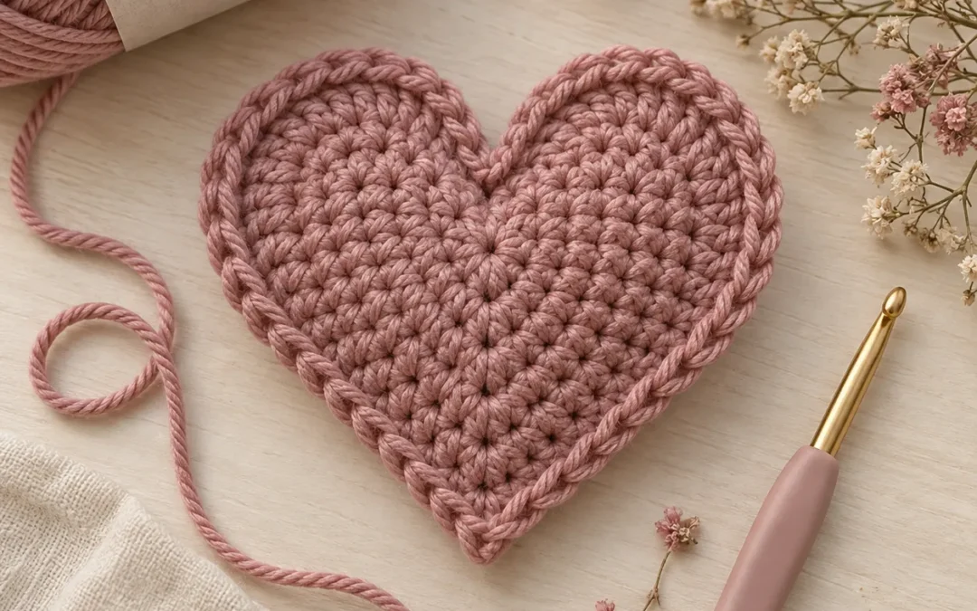Crochet Heart Pattern – Free Easy Heart Motif Tutorial