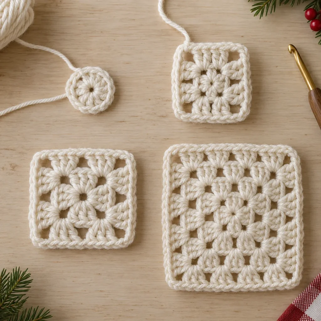 Crochet Thread Edging Patterns 3D Christmas Tree Granny Square Crochet Pattern – Free Holiday Tutorial ...