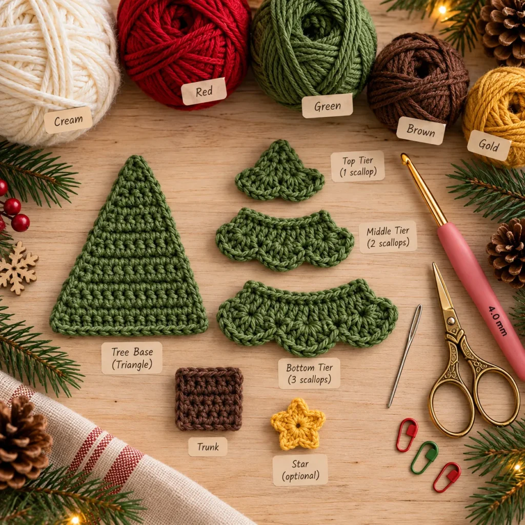3D Christmas Tree Granny Square Crochet Pattern – Free Holiday Tutorial ...