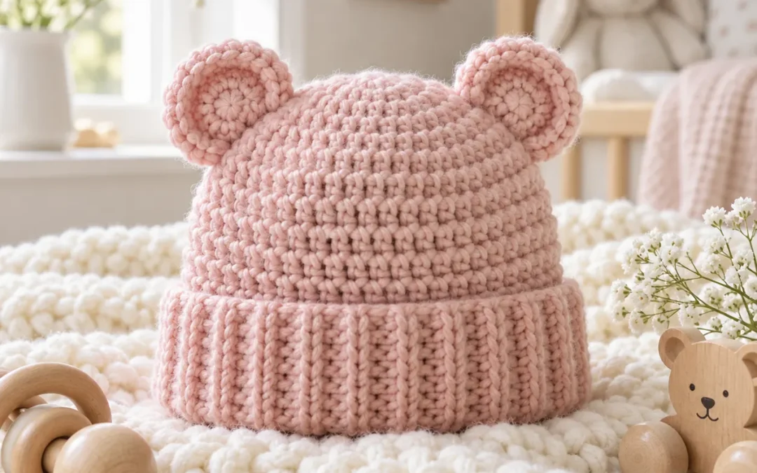 Cute Baby Hat Crochet Pattern – Free Easy Bear Ear Beanie