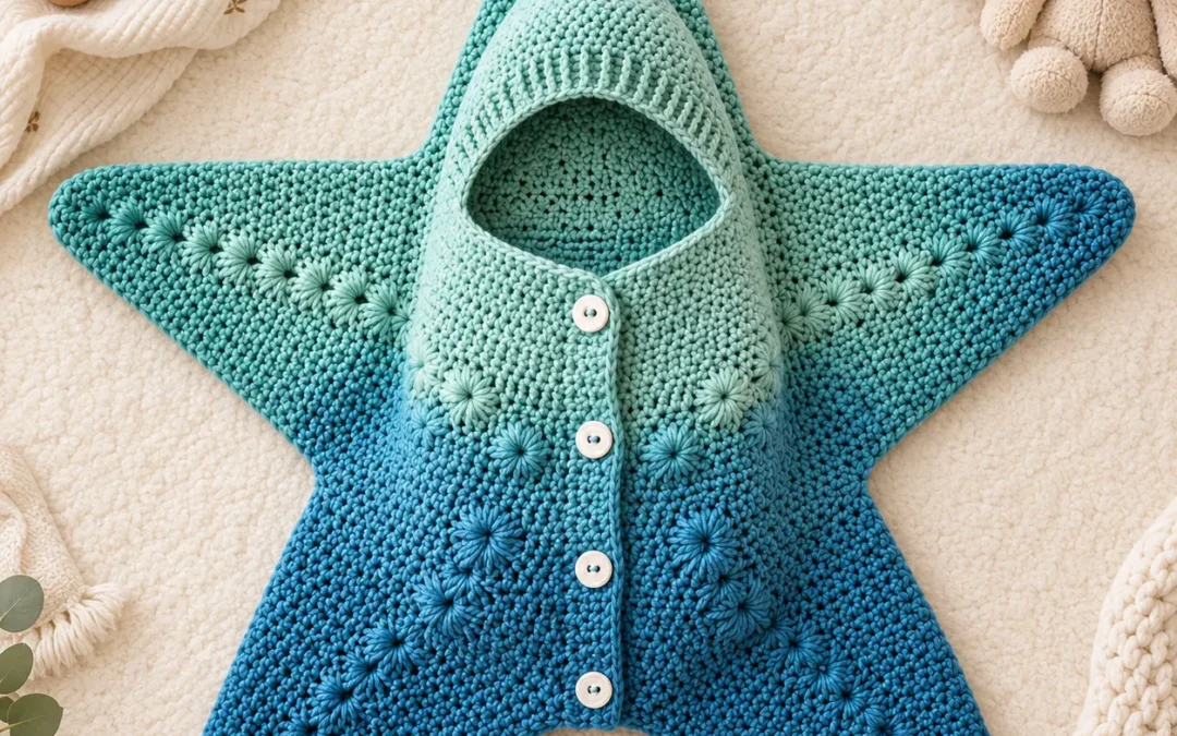 Ocean Blue Starfish Baby Blanket Free Crochet Pattern