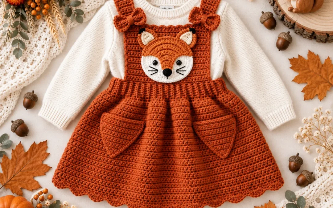 Fox Pinafore Baby Dress
