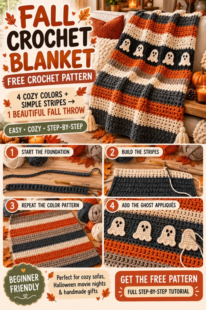 Fall Crochet Blanket Pattern Pin