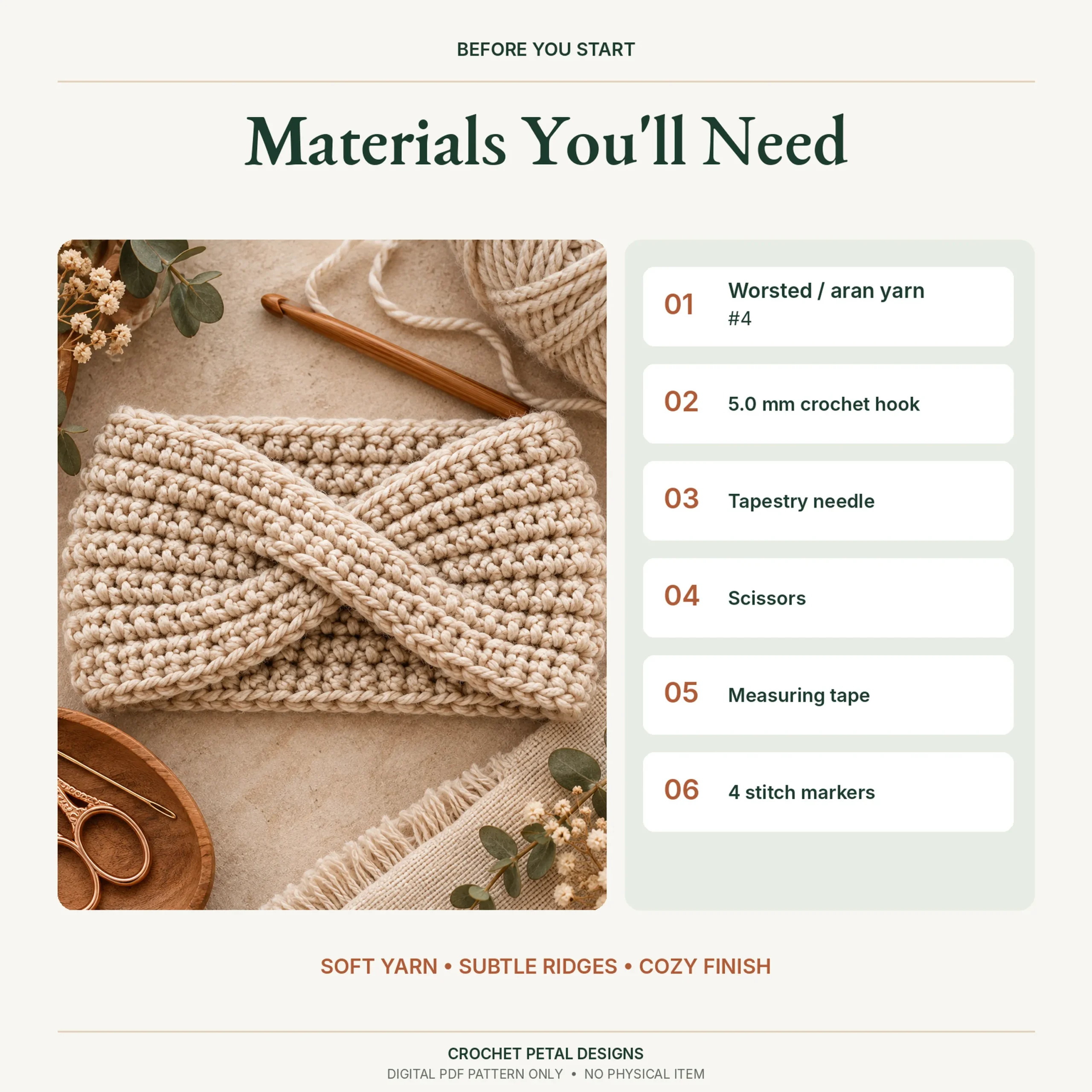 Crochet Ear Warmer Pattern — project details