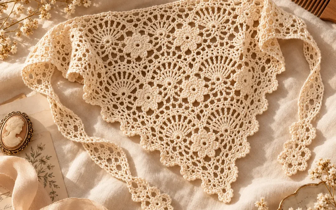 Handcrafted Crochet Bandana – Free Elegant Lace Headscarf Pattern
