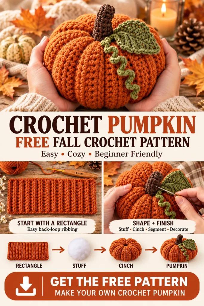 Crochet Pumpkin Pattern Pin