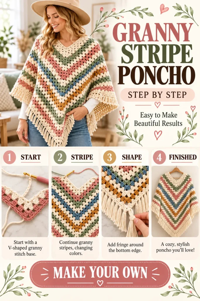 Crochet Poncho Pin