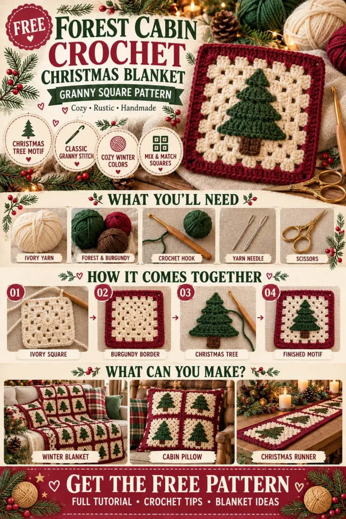 Crochet christmas  Blanket Pin