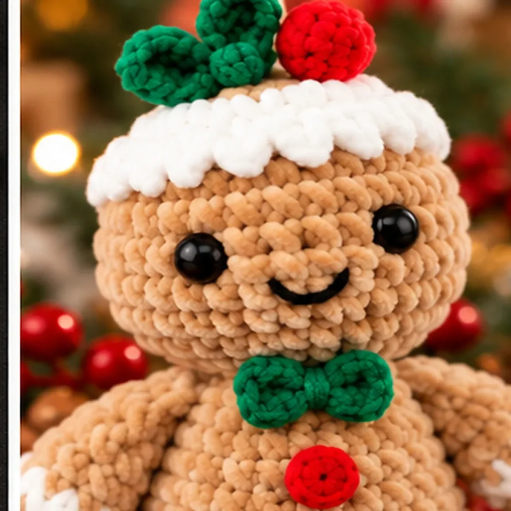 CLOSE-UP OF FROSTING AND HOLLY DETAILS