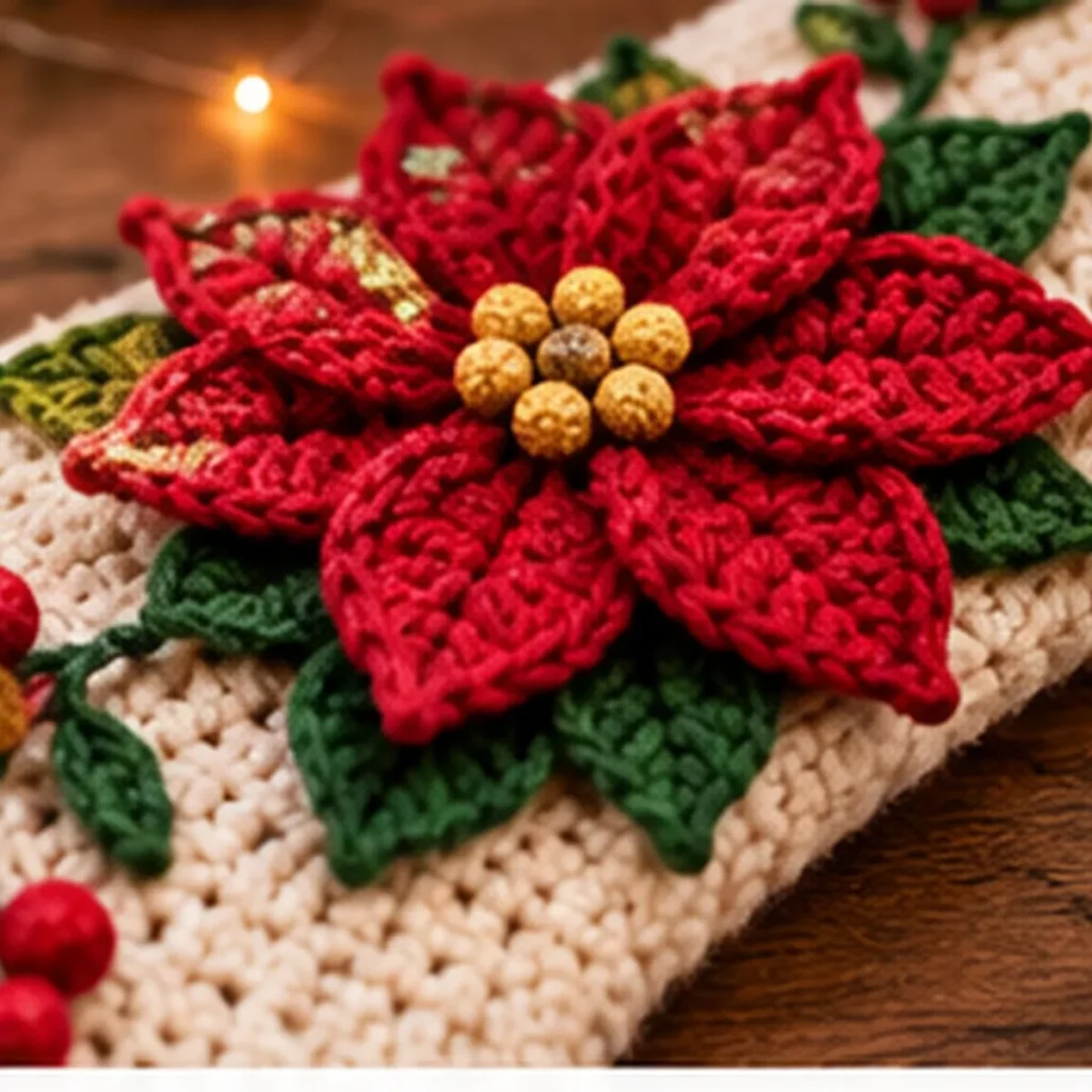 POINSETTIA AND HOLLY DETAILS