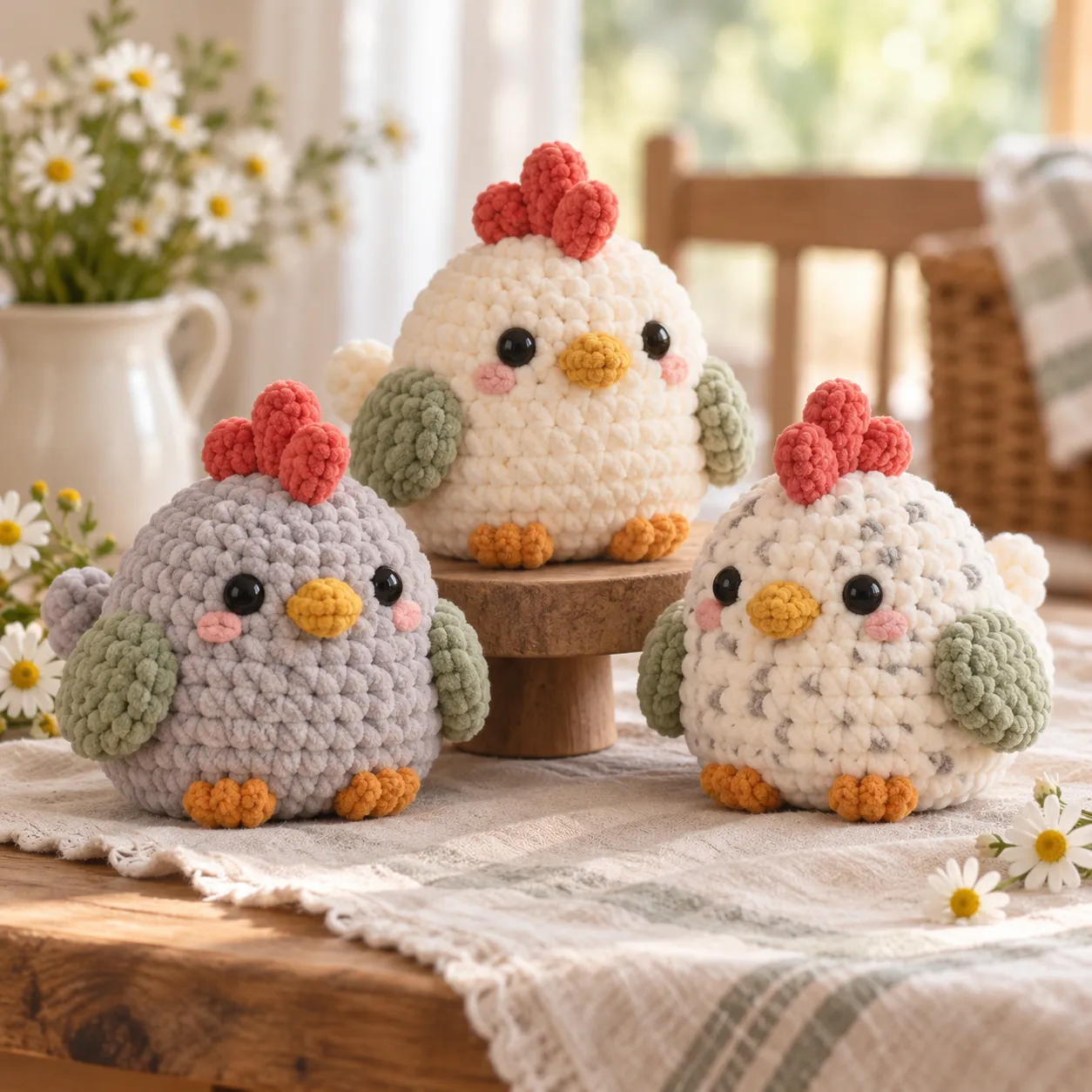 Clover Cottage Chicken Crochet Pattern PDF — Color inspiration