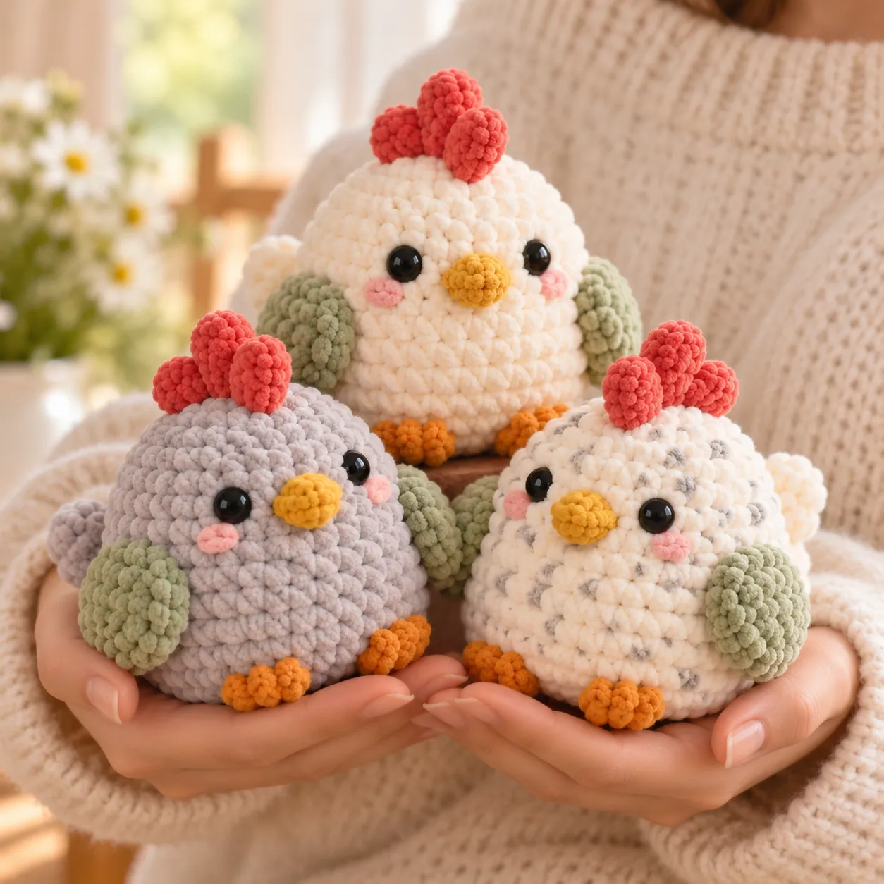 Clover Cottage Chicken Crochet Pattern PDF — project details