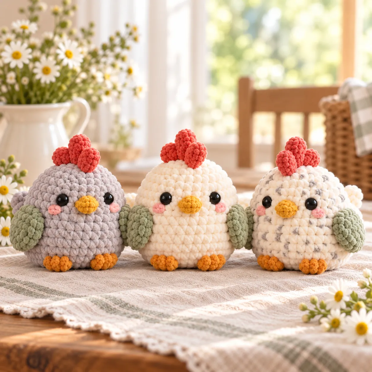 Clover Cottage Chicken Crochet Pattern PDF — project details