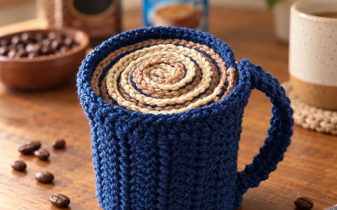 Coffee Cup Scarf Crochet Pattern – A Cozy Scarf That Turns Into a Coffee Mug