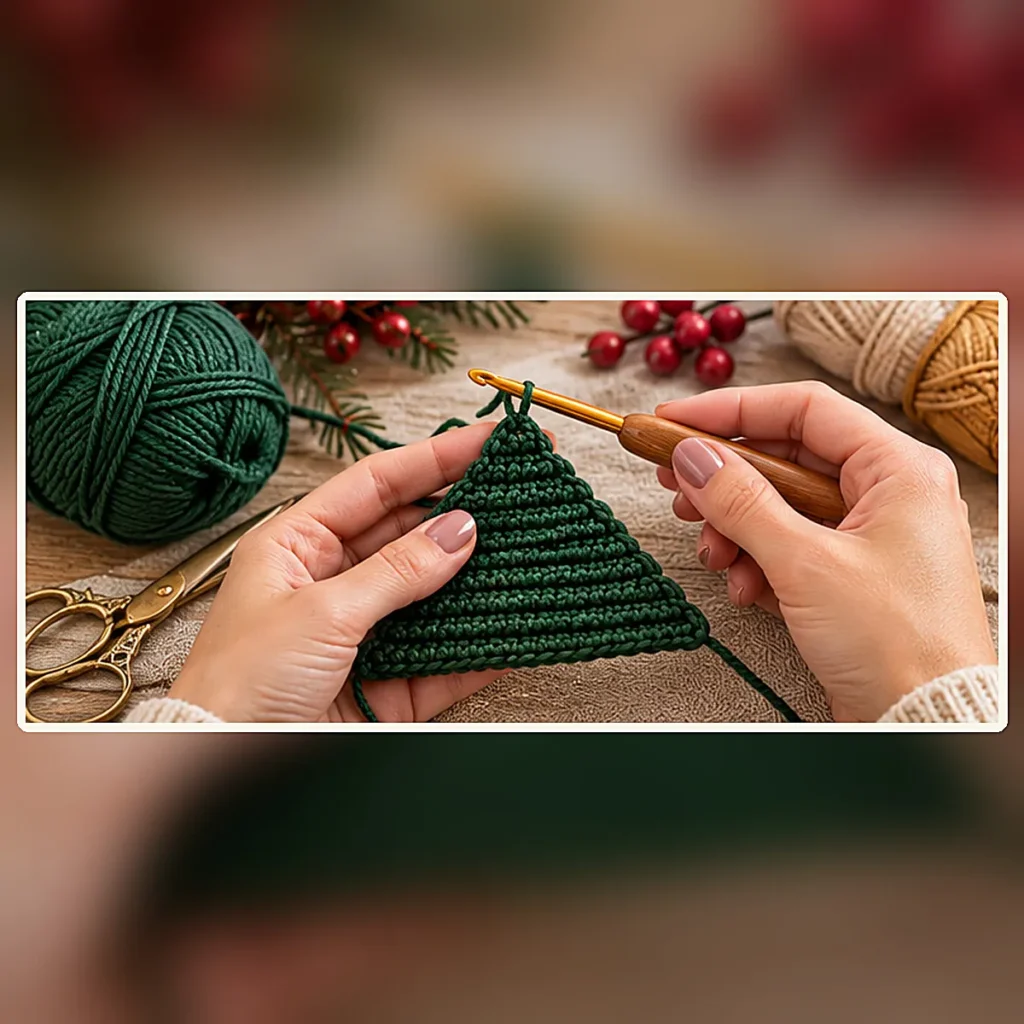 Crochet tree in progress