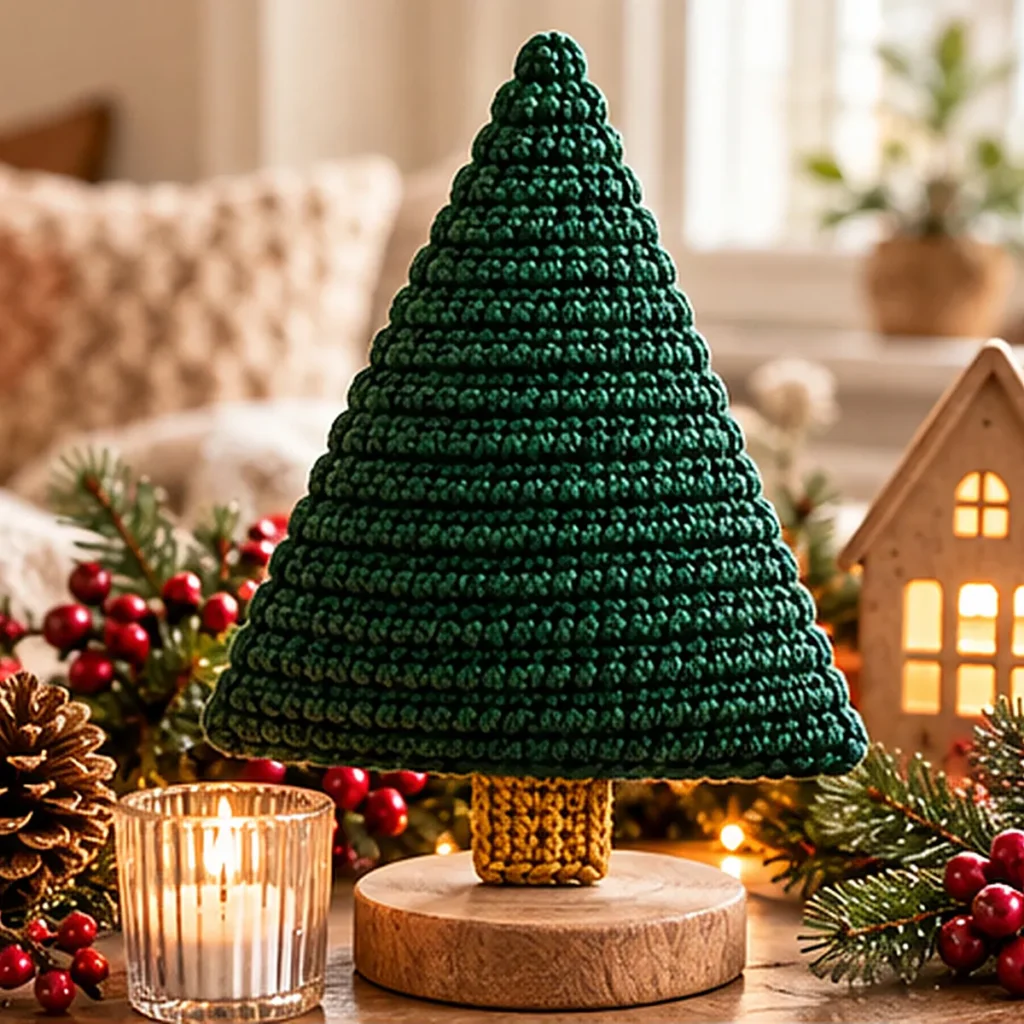 Stuffed tabletop Christmas tree