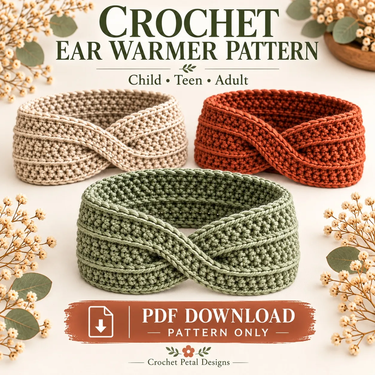 Crochet Ear Warmer Pattern — project details