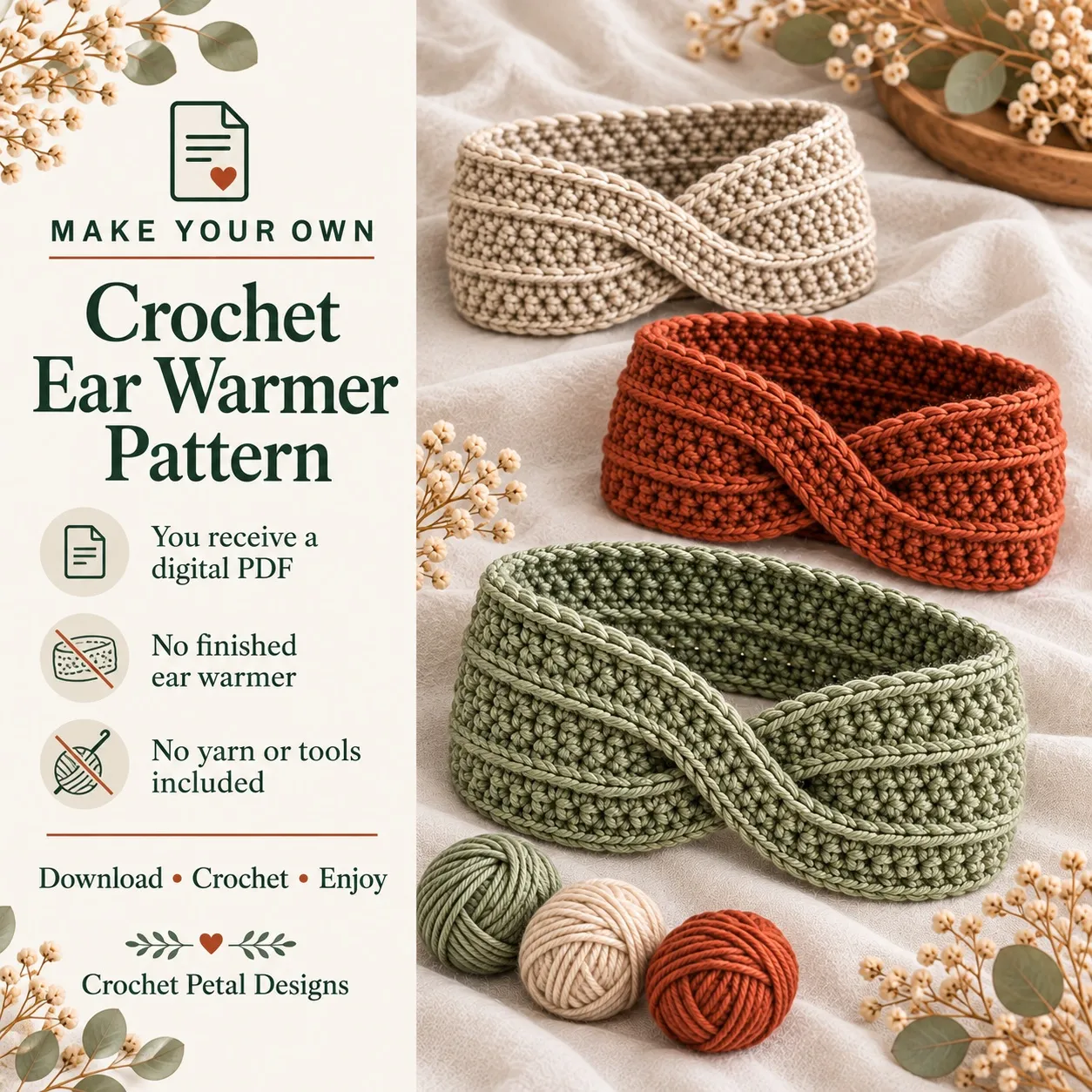 Crochet Ear Warmer Pattern — project details