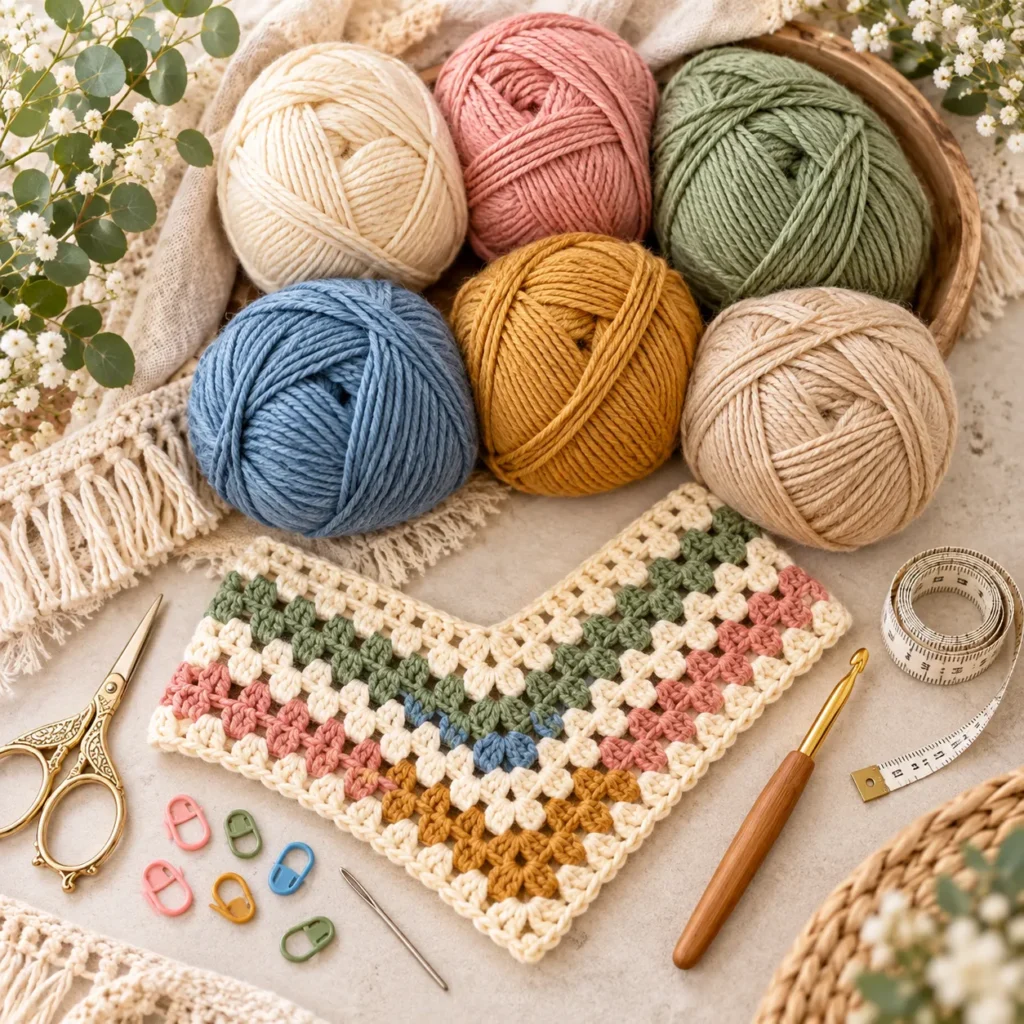 Yarn Materials and Beautiful Color Palette