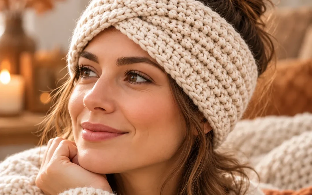 Crochet Ear Warmer Pattern: Cozy Texture with a Beautiful Crossover Front
