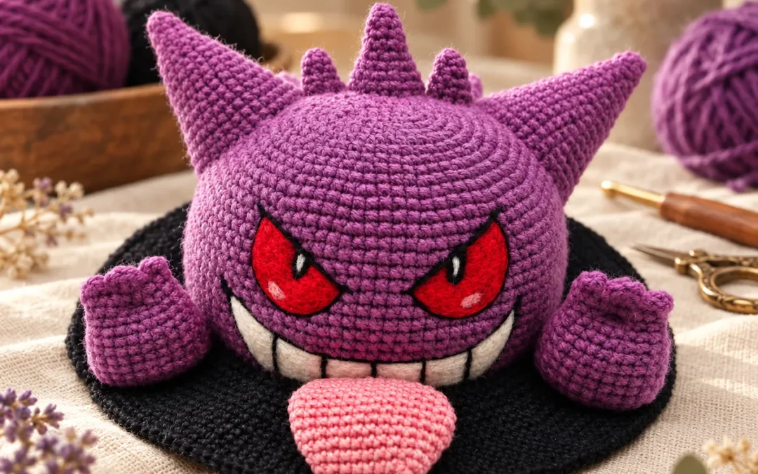Gengar Crochet Pattern: Create a Playful Purple Crochet Character