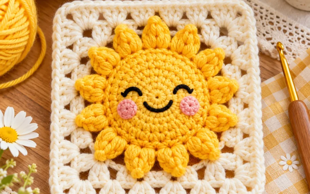 Finished Sunshine Granny Square hero photograph