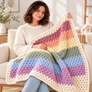 Meadowlight Alpine Blanket Crochet Pattern PDF — featured project image