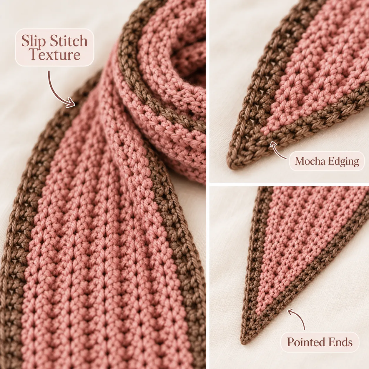 Sophie Scarf Crochet Pattern — Texture and edging