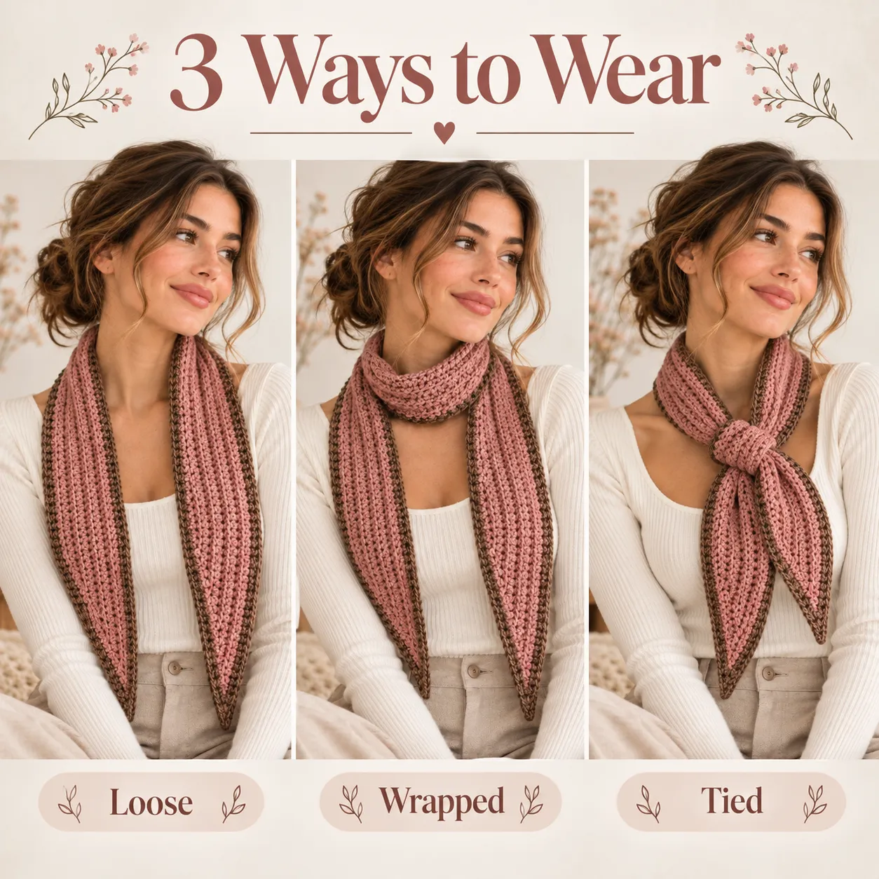 Sophie Scarf Crochet Pattern — Ways to wear it